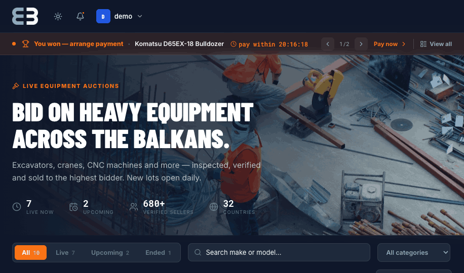 Auction browse