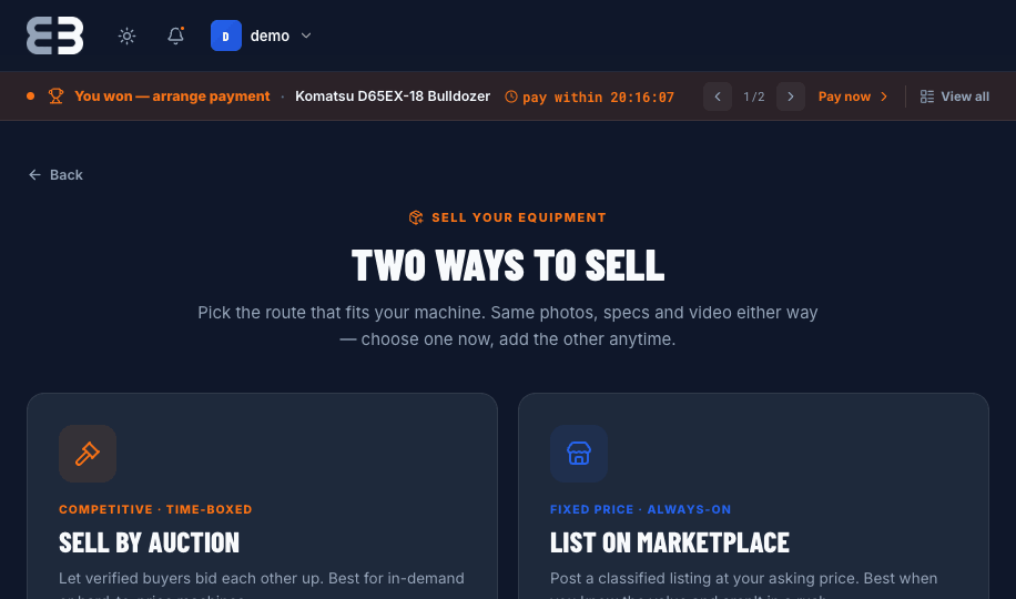 Two ways to sell