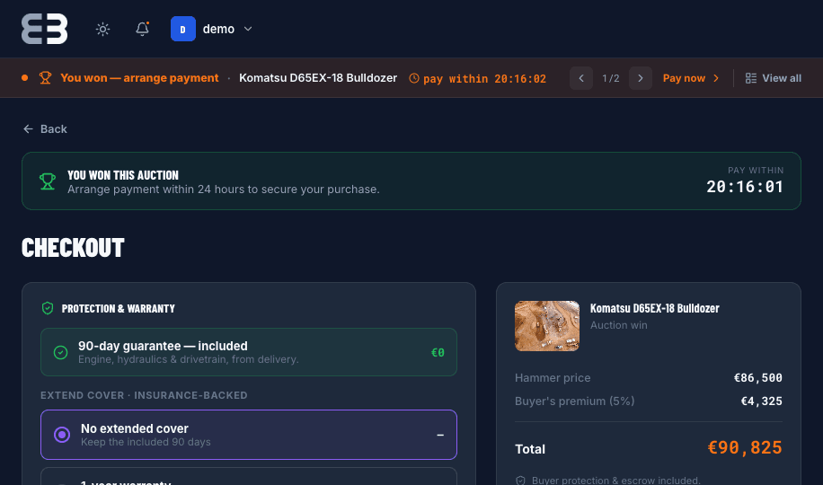 Checkout escrow